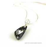 Bijou Gio Design™ Zilveren Ketting met Swarovski Elements Wing "Silver Night"