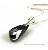 Bijou Gio Design™ Zilveren Ketting met Swarovski Elements Wing "Silver Night"