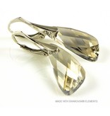 Bijou Gio Design™ Zilveren Oorbellen met Swarovski Elements Wing "Silver Shade"