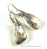 Bijou Gio Design™ Zilveren Oorbellen met Swarovski Elements Wing "Silver Shade"