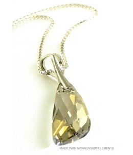 Bijou Gio Design™ Zilveren Ketting met Swarovski Elements Wing "Silver Shade"