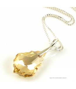 Bijou Gio Design™ Silver Necklace with Swarovski Elements Baroque "Golden Shadow"