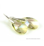 Bijou Gio Design™ Zilveren Oorbellen met Swarovski Elements Pear-Shaped "Luminous Green"