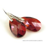 Bijou Gio Design™ Zilveren Oorbellen met Swarovski Elements Pear-Shaped "Red Magma" Bijou Gio Design™ Zilveren Oorbellen met Swarovski Elements Pear-Shaped "Red Magma"