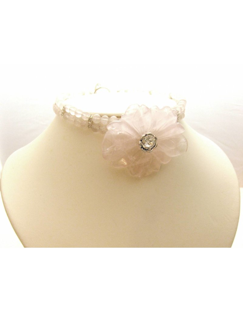 Bijou Gio Design™ Collier Rozenkwarts Bloem