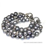 Bijou Gio Design™ Set Stainless Steel Pearl Bracelet and Pearl Necklace