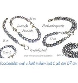 Bijou Gio Design™ Set RVS Parelarmband en Parelcollier