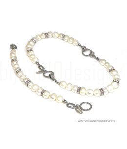 Bijou Gio Design™ Set RVS Parelarmband en Parelcollier
