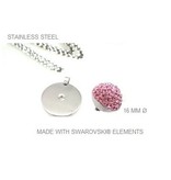 Roestvrij stalen ketting en hanger met verwisselbare Swarovski stenen