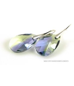 Bijou Gio Design™ Zilveren Oorringen met Swarovski Elements Pear-Shaped "Pro. lav - chrys. blend"