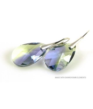Bijou Gio Design™ Silver Earrings with Swarovski Elements Pear-Shaped "Pro. lav - chrys. blend"
