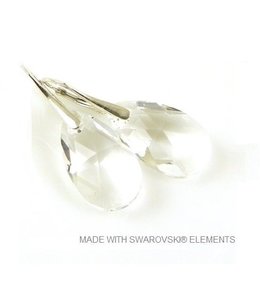 Bijou Gio Design™ Silver Earrings with Swarovski Elements Pear-Shaped "Crystal"