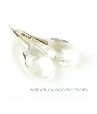 Bijou Gio Design™ Silver Earrings with Swarovski Elements Pear-Shaped "Crystal"