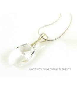 Bijou Gio Design™ Silver Necklace with Swarovski Elements Pear-Shaped "Crystal"