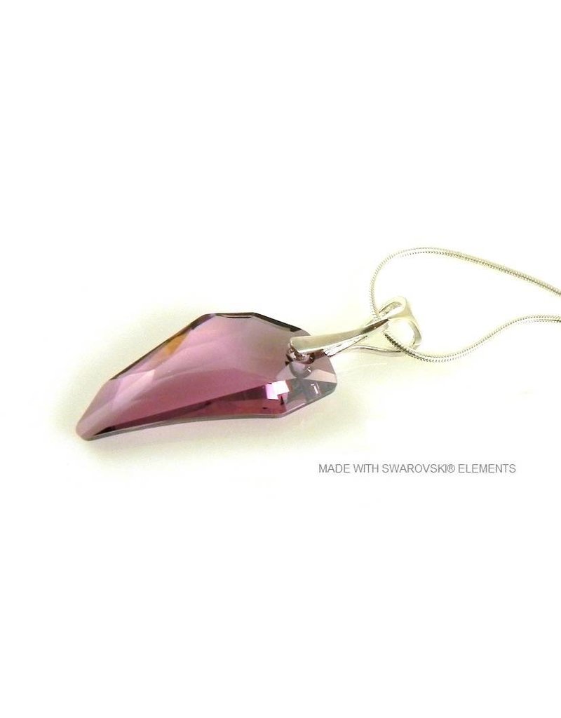 Bijou Gio Design™ Zilveren Ketting met Swarovski Elements Pegasus "Antique Pink"