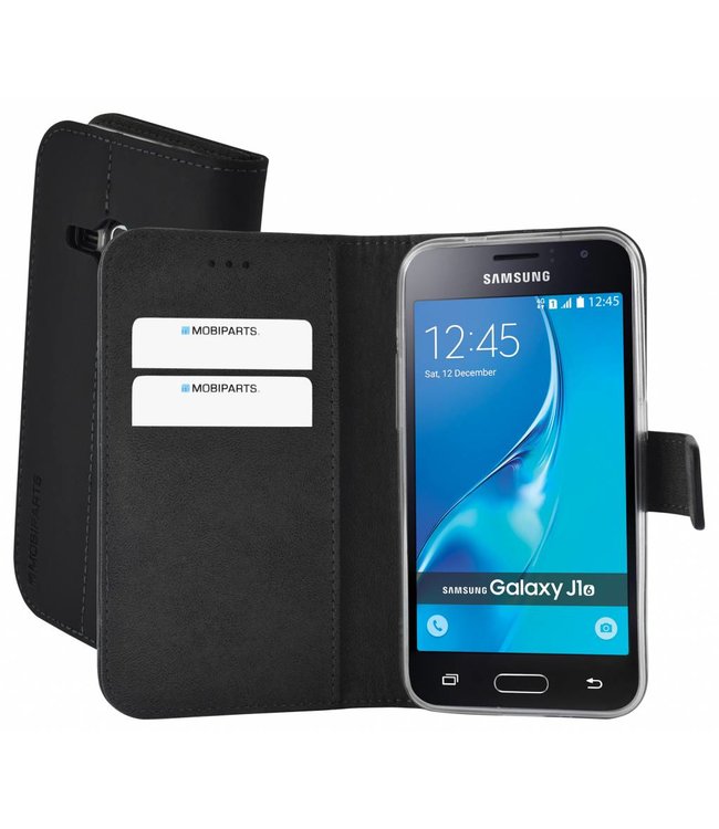 Mobiparts Mobiparts Premium Wallet TPU Case Samsung Galaxy J1 (2016) Black