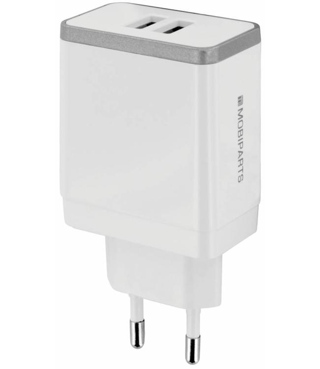 Mobiparts Mobiparts Wall Charger Dual USB 2.4A White