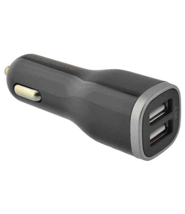 Mobiparts Mobiparts Car Charger Dual USB 4.8A + Micro USB Cable Black