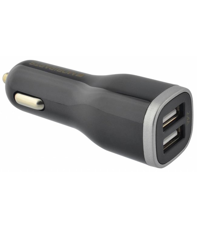 Mobiparts Car Charger Dual USB 2.4A + Lightning Cable Black