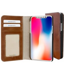 Mobiparts Mobiparts Excellent Wallet Case Apple iPhone X/XS Oaked Cognac