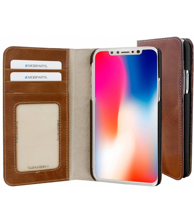 Mobiparts Mobiparts Excellent Wallet Case Apple iPhone X/XS Oaked Cognac