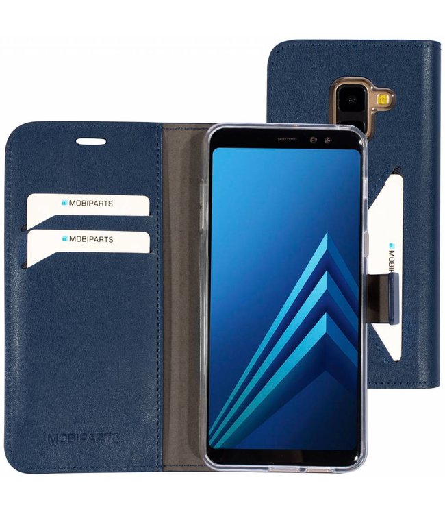 Mobiparts Mobiparts Classic Wallet Case Samsung Galaxy A8 (2018) Blue