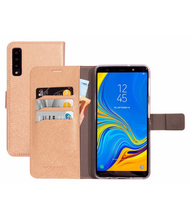 Mobiparts Mobiparts Saffiano Wallet Case Samsung Galaxy A7 (2018) Copper