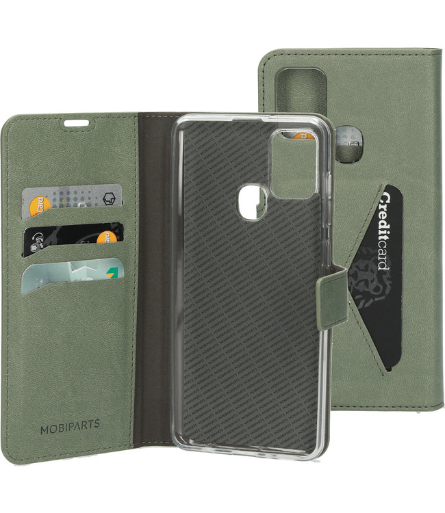 Mobiparts Mobiparts Classic Wallet Case Samsung Galaxy A21s (2020) Stone Green