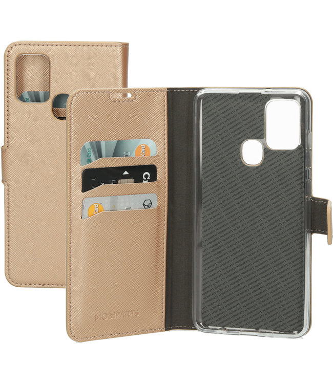 Mobiparts Mobiparts Saffiano Wallet Case Samsung Galaxy A21s (2020) Copper