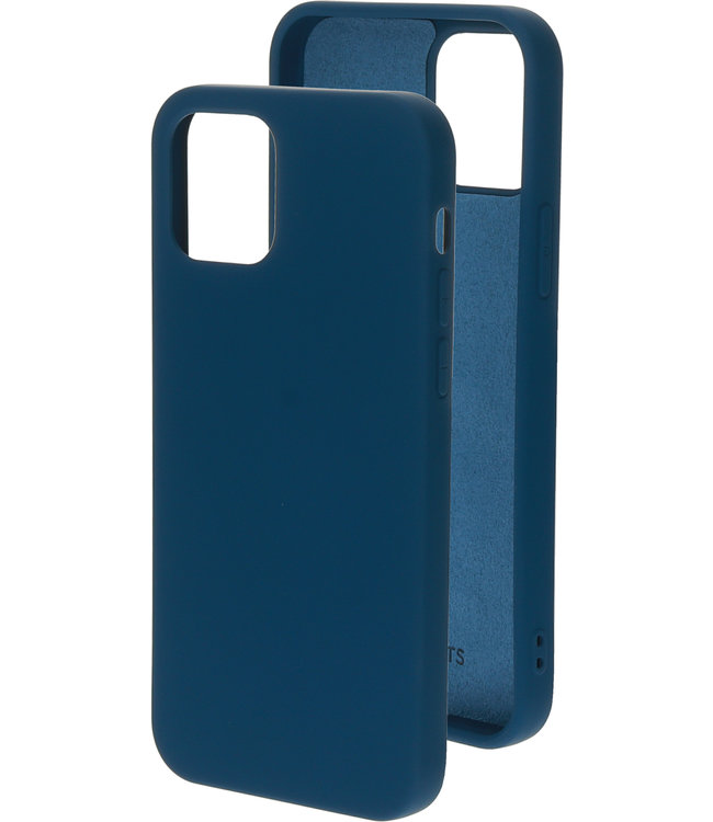 Mobiparts Mobiparts Silicone Cover Apple iPhone 12/12 Pro Blueberry Blue