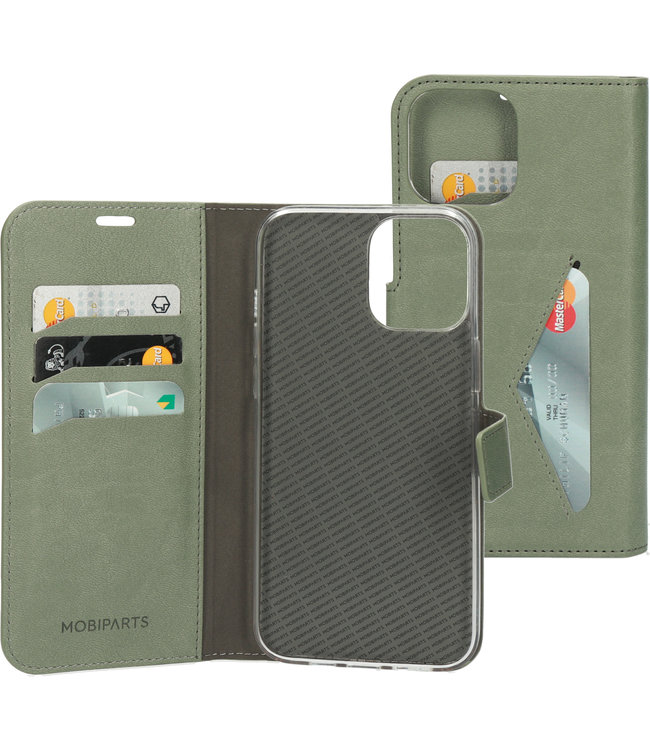 Mobiparts Mobiparts Classic Wallet Case Apple iPhone 12 Pro Max Stone Green