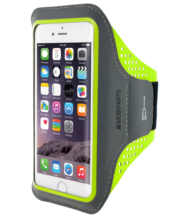Mobiparts Mobiparts Comfort Fit Sport Armband Apple iPhone 6/6S/7/8/SE (2020) Neon Green