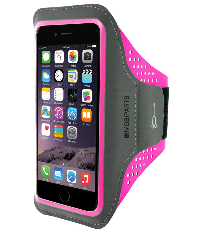 Mobiparts Mobiparts Comfort Fit Sport Armband Apple iPhone 6 Plus/6S Plus/7 Plus/8 Plus Neon Pink