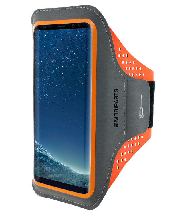 Mobiparts Mobiparts Comfort Fit Sport Armband Samsung Galaxy S8 Neon Orange