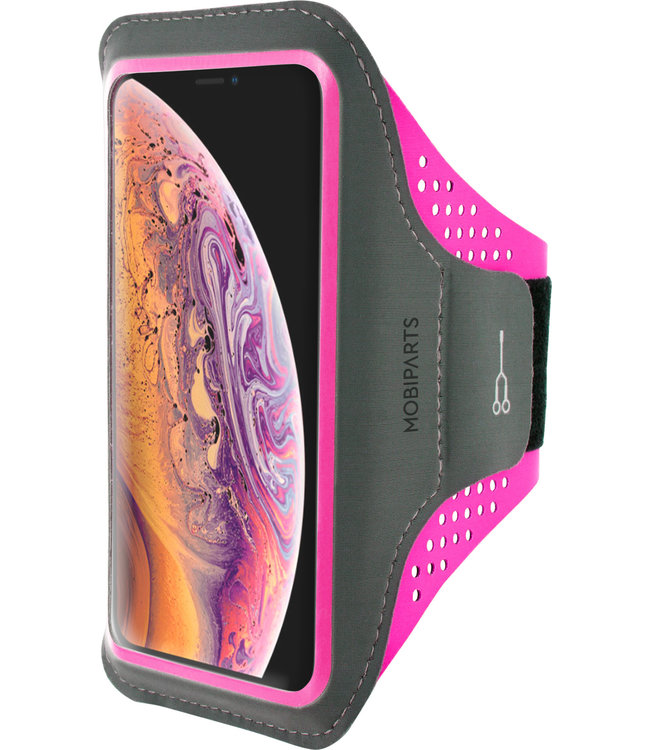 Mobiparts Mobiparts Comfort Fit Sport Armband Apple iPhone XS Max Neon Pink