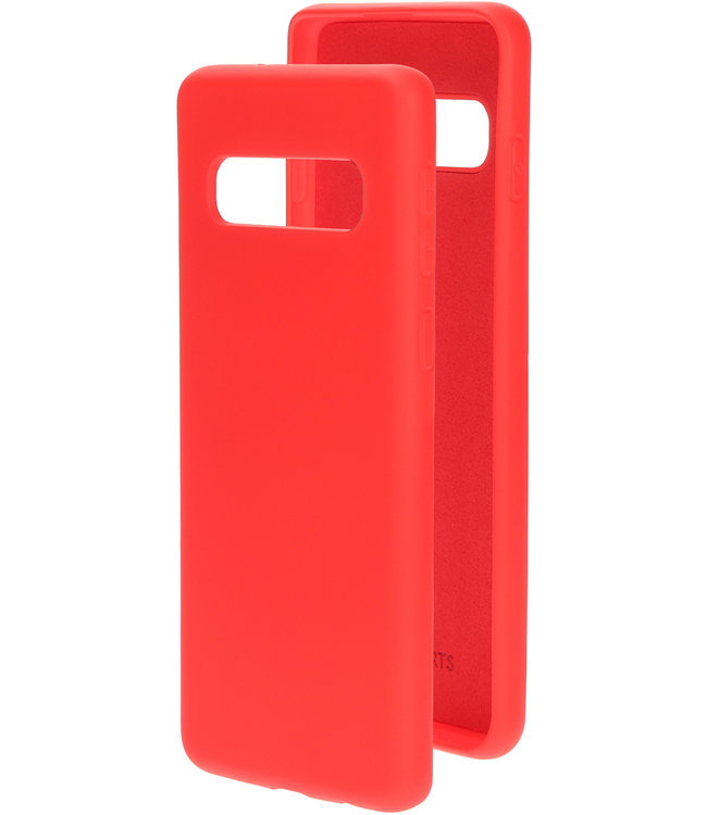 Mobiparts Mobiparts Silicone Cover Samsung Galaxy S10 Scarlet Red