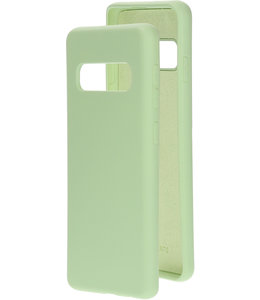 Mobiparts Mobiparts Silicone Cover Samsung Galaxy S10 Pistache Green