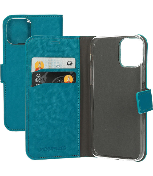 Mobiparts Mobiparts Saffiano Wallet Case Apple iPhone 11 Pro Turquoise