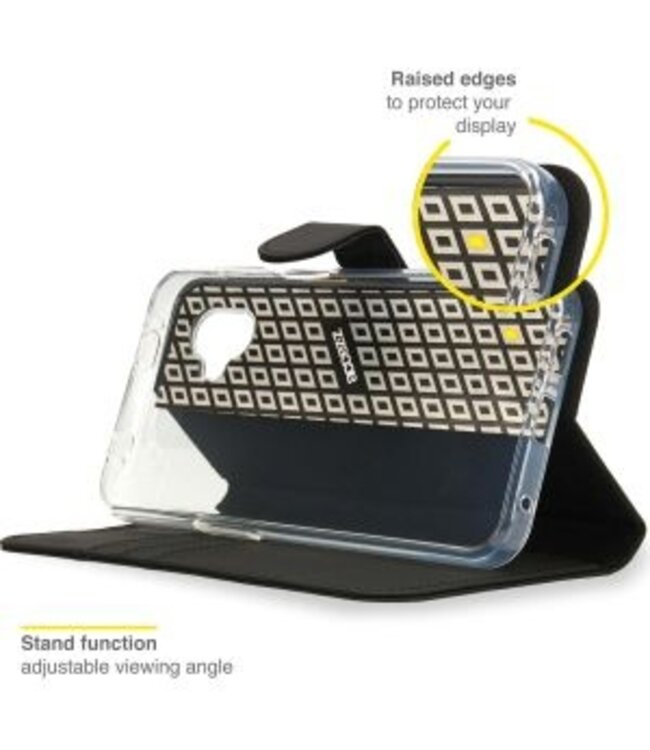 Wallet Softcase Bookcase voor de  Xcover 6 Pro - Zwart