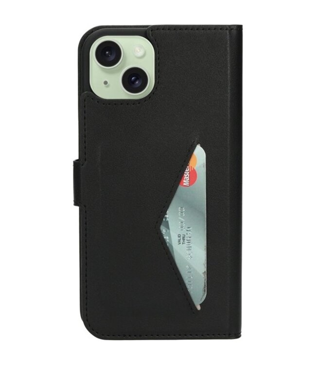 Mobiparts Classic Wallet Case Apple iPhone 15 Plus Black