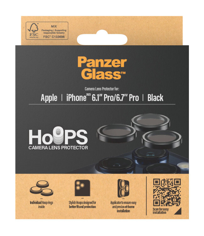 PanzerGlass Hoops Rings Apple iPhone 15 Pro/15 Pro Max - Black