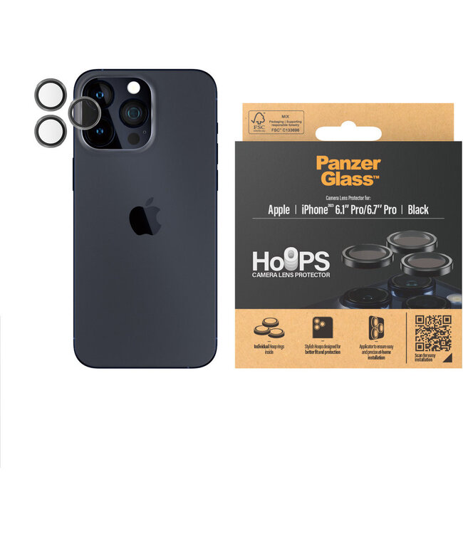 PanzerGlass Hoops Rings Apple iPhone 15 Pro/15 Pro Max - Black