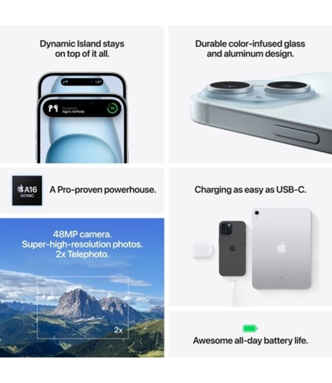 Apple iPhone 15 128GB Zwart