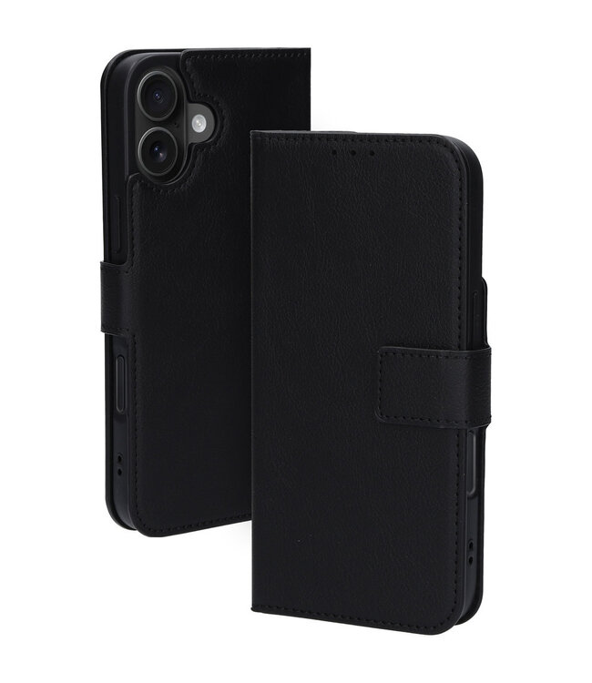 Mobiparts Classic Wallet Case Apple iPhone 16 Plus Black (MagSafe Compatible)