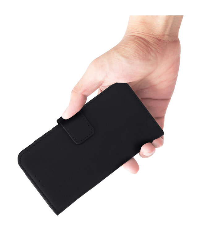 Mobiparts Leather Wallet Case Apple iPhone 16 Pro Black (MagSafe Compatible)