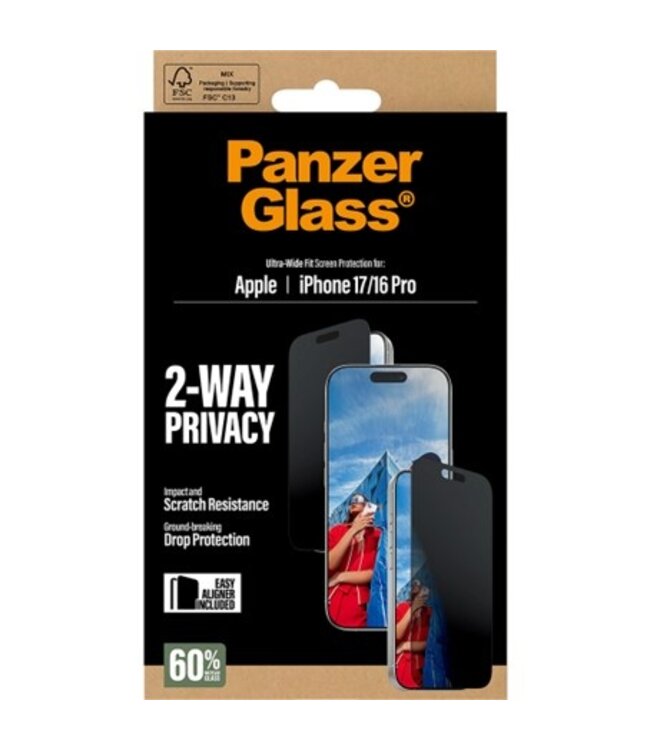 PanzerGlass Apple iPhone 17 - Ultra-Wide Fit Privacy Glass