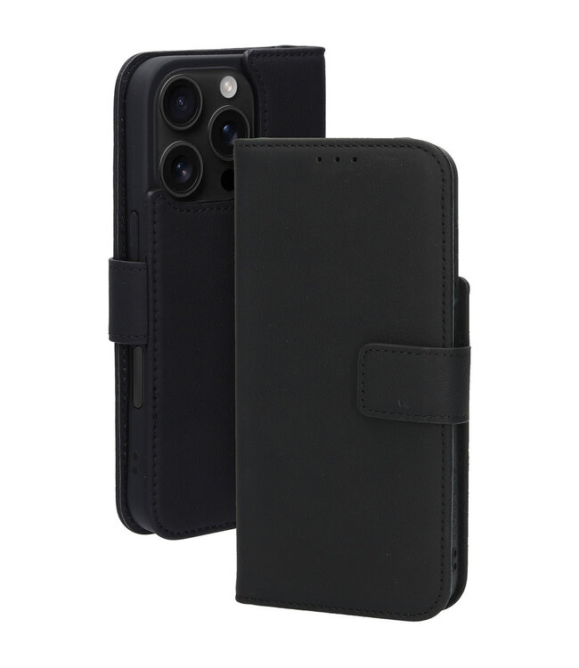 Mobiparts Leather Wallet Case Apple iPhone 17 Black (MagSafe Compatible)