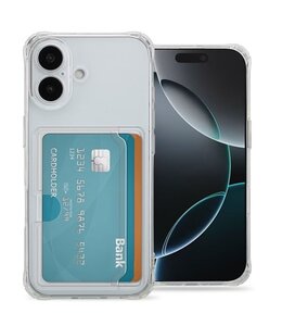 Softcase Backcover met pasjeshouder voor de Apple iPhone 17 - Transparant