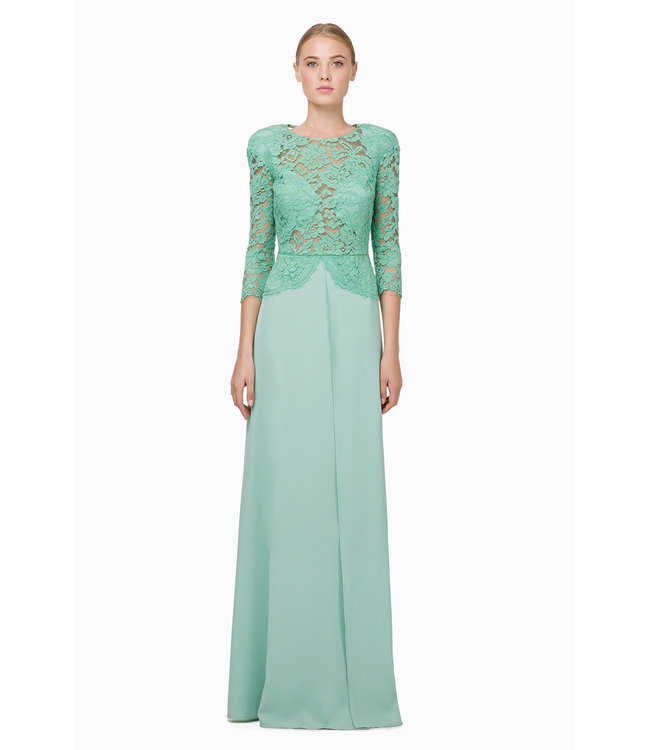 ELISABETTA FRANCHI Long dress with lace