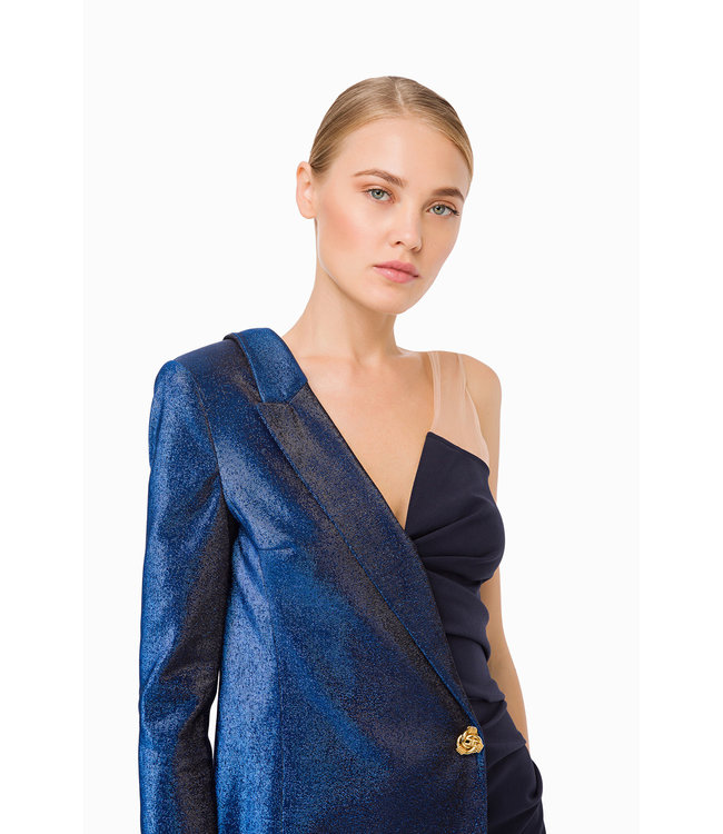 ELISABETTA FRANCHI One-shoulder long dress